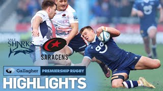 Sale Sharks v Saracens  HIGHLIGHTS  Tightly Fought Contest  Gallagher Premiership 202223 [upl. by Huttan]