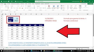 Cómo Crear el Calendario de cualquier Mes en Excel sin equivocarte ¡Usa esta Fórmula [upl. by Asek]