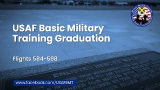 USAF Basic Military Training Graduation Ceremony  Flights 584598  September 19 2024 [upl. by Ontina903]