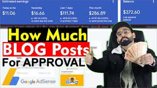 How Many Blog Posts for AdSense Approval  Google AdSense Approval  Blog Course Part 11 [upl. by Marcela]