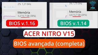 Downgrade BIOS Acer Nitro V15  como abrir BIOS avançada  travar atualização automática [upl. by Fiedling]