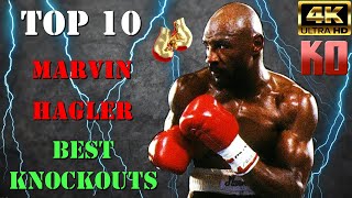 TOP 10 Marvin Hagler BEST KNOCKOUTS  RIP TRIBUTE  4K Ultra HD [upl. by Eadmund]