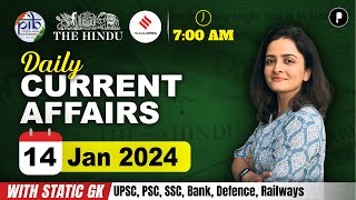 14 January Current Affairs 2024  Daily Current Affairs  Current Affairs Today [upl. by Cloe64]