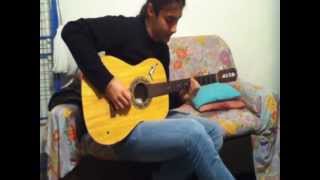 Floyd rose dive bomb using an acoustic guitar [upl. by Aivatco]