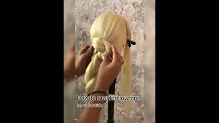 Advance hair style  braided low bun  easy low bun  hair style  trending  viral  shorts [upl. by Eillo218]