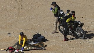 Luto en el Dakar con la muerte del portugués Paulo Gonçalves [upl. by Naugal290]