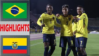 Ecuador vs Brazil Highlights  CONMEBOL SUB17 2023 Final Group  4172023 [upl. by Airamak]