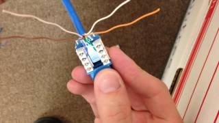 How to properly terminate RJ45 keystone jack to CAT56 cable [upl. by Kam]