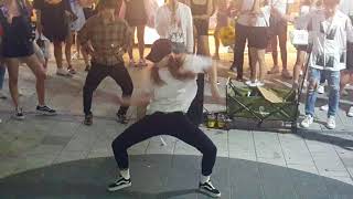 1JYANANCT☆BOSS☆COVER 홍대버스킹 20180725수 HONGDAE KPOP STREET BUSKING [upl. by Enelaehs]