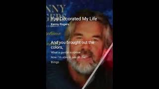 Kenny Rogers  You Decorated My Life lyrics cover by Anynomousik [upl. by Atteuqahs]