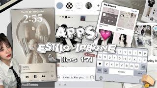 𓋜 ˖ ׁ APLICACIONES ESTILO IPHONE IOS 17 ⭒ [upl. by Ednutabab]