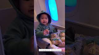 Baby bassinet on board Singapore Airlines Boeing787 [upl. by Ysnap]