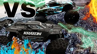 Traxxas Maxx V2 VS Arrma Kraton EXB [upl. by Kee]