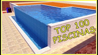 TOP 100 PISCINAS DE ALVENARIA [upl. by Nosnaj]