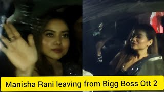 Manisha Rani leaving from Bigg Boss Ott 2 Final Systumm Is Winner Elvish Yadav 🥺🏆😍 [upl. by Notnilc]