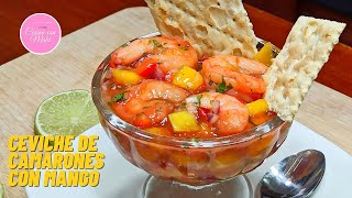 🦐 CEVICHE DE CAMARONES COLOMBIANO  Ceviche De Camarones Con Mango 🥭 [upl. by Veronica]