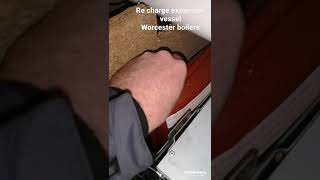 How to pump up  re charge the expansion vessel on Worcester Bosch greenstar boiler [upl. by Edmee]