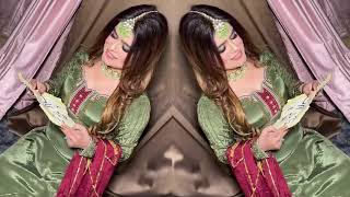 Girl in Olive SatinSilk Dancing with With Punjabi Song [upl. by Willcox]