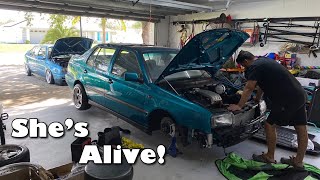 VR6 Rips In Miley amp Omars Mk3 Jetta First Start Up  Sitting For A Year [upl. by Wills]