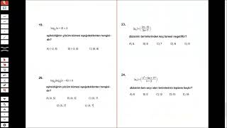 1DÖNEM 1SINAV MATEMATİK SINAVI 12SINIF HAZIRLIK 1225SORULAR [upl. by Rizika]