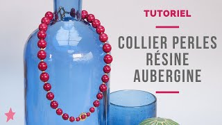 TUTORIEL  Collier Grosses Perles en Résine à faire soimême [upl. by Anid]