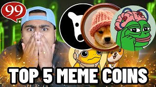 Top 5 Meme Coins to BUY Before October [upl. by Trinia]