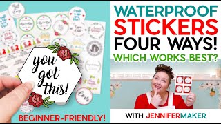 How to Make Waterproof Stickers on Cricut with Four Methods  BeginnerFriendly Tutorial [upl. by Enivid250]