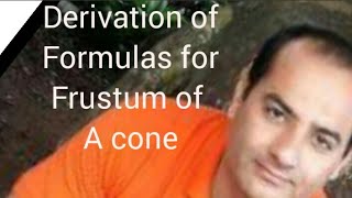 Derivation of formulas of frustum of a cone [upl. by Milinda]