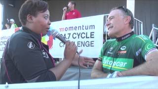 Europcar interview Momentum 947 Cycle Challenge [upl. by Eilama]