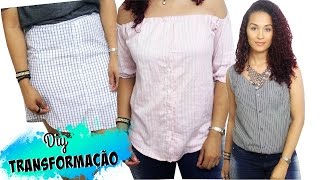 DIYTRANSFORMANDO CAMISAS MASCULINAS EM FEMININAS [upl. by Enileoj831]