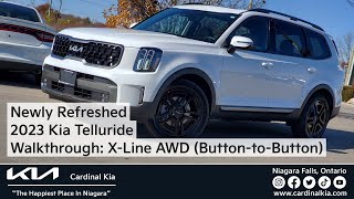 Refreshed 2023 Kia Telluride  ButtonToButton XLine AWD Walkthrough [upl. by Evangelin435]