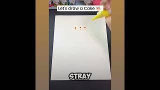 How to draw a cake easy drawing for kids Cake drawing [upl. by Armmat]