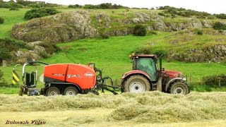 Silage 24  Baling with Kuhn with Raking and Collection too [upl. by Sardella]