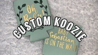 CRICUT  MAKING KOOZIES FOR A BABY SHOWER  STEP BY STEP [upl. by Nannarb]