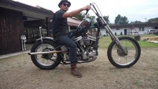 1962 PANHEAD CHOPPER FIRED UP AND RUNNING [upl. by Torto]