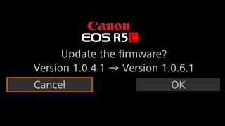 Canon EOS R5 C Firmware Update 1061 [upl. by Ayotac]