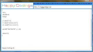 Convert string to int double and long c code example [upl. by Ioj340]