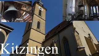 Kitzingen KT Glocken der kath Stadtpfarrkirche St Johannes der Täufer Turmaufnhame [upl. by Eidorb]