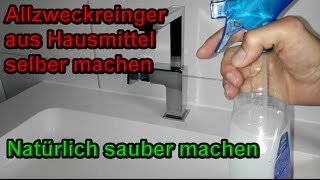 Natürlichen Allzweckreiniger aus Hausmittel selber machen  Reinigungsmittel selbst herstellen  DIY [upl. by Eelrefinnej947]