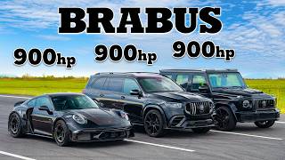 Brabus 900 Rocket R v 900hp AMGs DRAG RACE [upl. by Arlette]