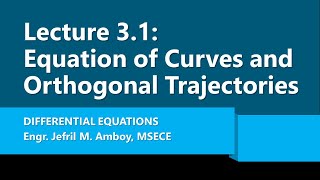 Orthogonal Trajectories  Differential Equations [upl. by Carisa196]