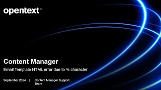 Content Manager Email Template HTML error due to  character [upl. by Lellih]