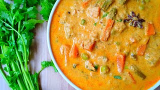 Saravana Bhavan Vegetable Korma Recipe  Vegetable Kurma Recipe  Korma Recipe for Lockdown [upl. by Oirromed]