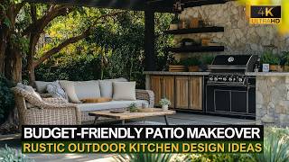 BudgetFriendly Patio Makeover amp Rustic Outdoor Kitchen Design Ideas for Dream Spaces [upl. by Brianne]