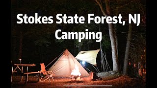 Stokes State Forest Camping Lake Ocquittunk NJ  DOD Ichi One Pole Tent  Snow Peak IGT [upl. by Giaimo]