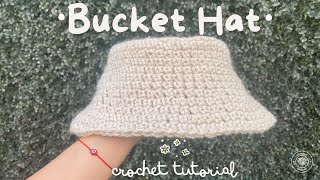 👒GORRO a CROCHET FÁCIL Estilo Piluso  EASY CROCHET BUCKET HAT [upl. by Anaeda218]