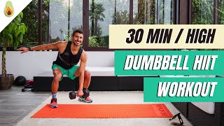 DUMBBELL HIIT workout  30 minutes  Cotto al Dente [upl. by Yhpos]