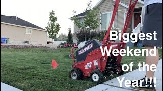 Core Aeration  Over Seed  Milorganite Application  Biggest Weekend of the Year [upl. by Etka430]