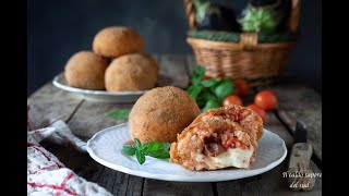 Arancini alla norma con le melanzane fritte [upl. by Steinway]