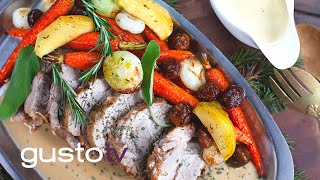 delicious braised pork in milk with roasted veg  bonacinis italian christmas [upl. by Hurst]